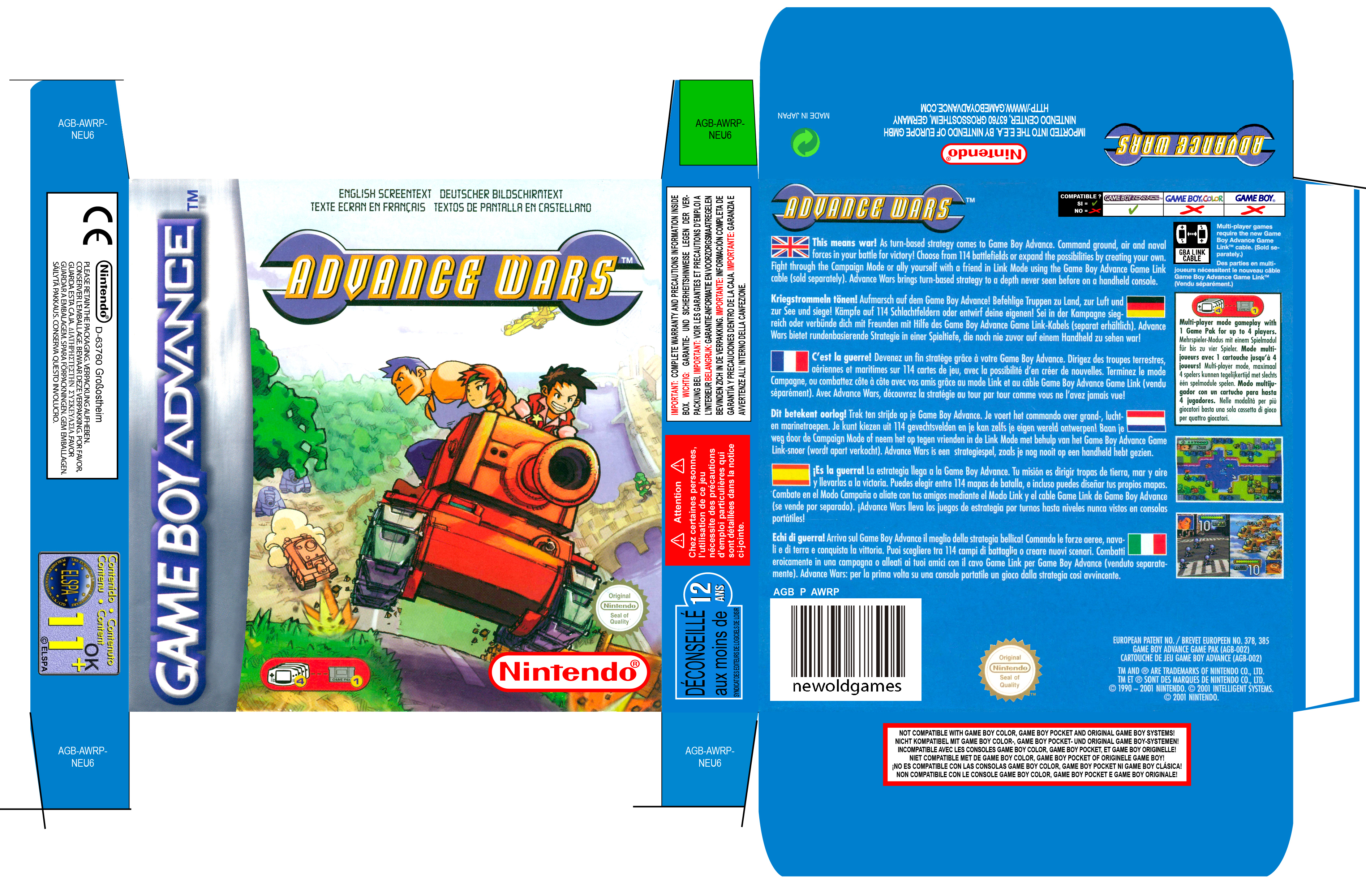 ADVANCE WARS CAJA BOX