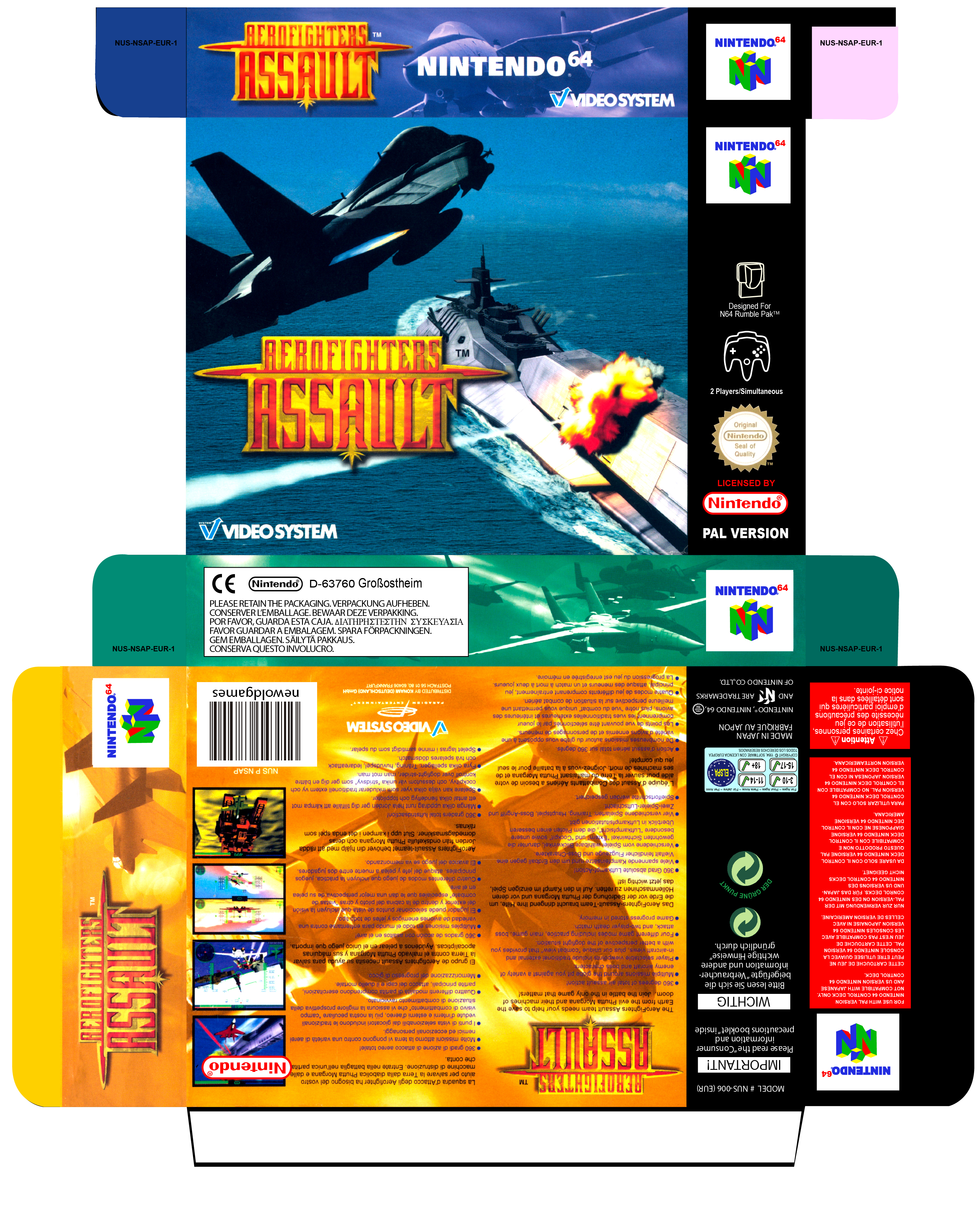 AEROFIGHTERS ASSAULT PAL EUR ESP CAJA