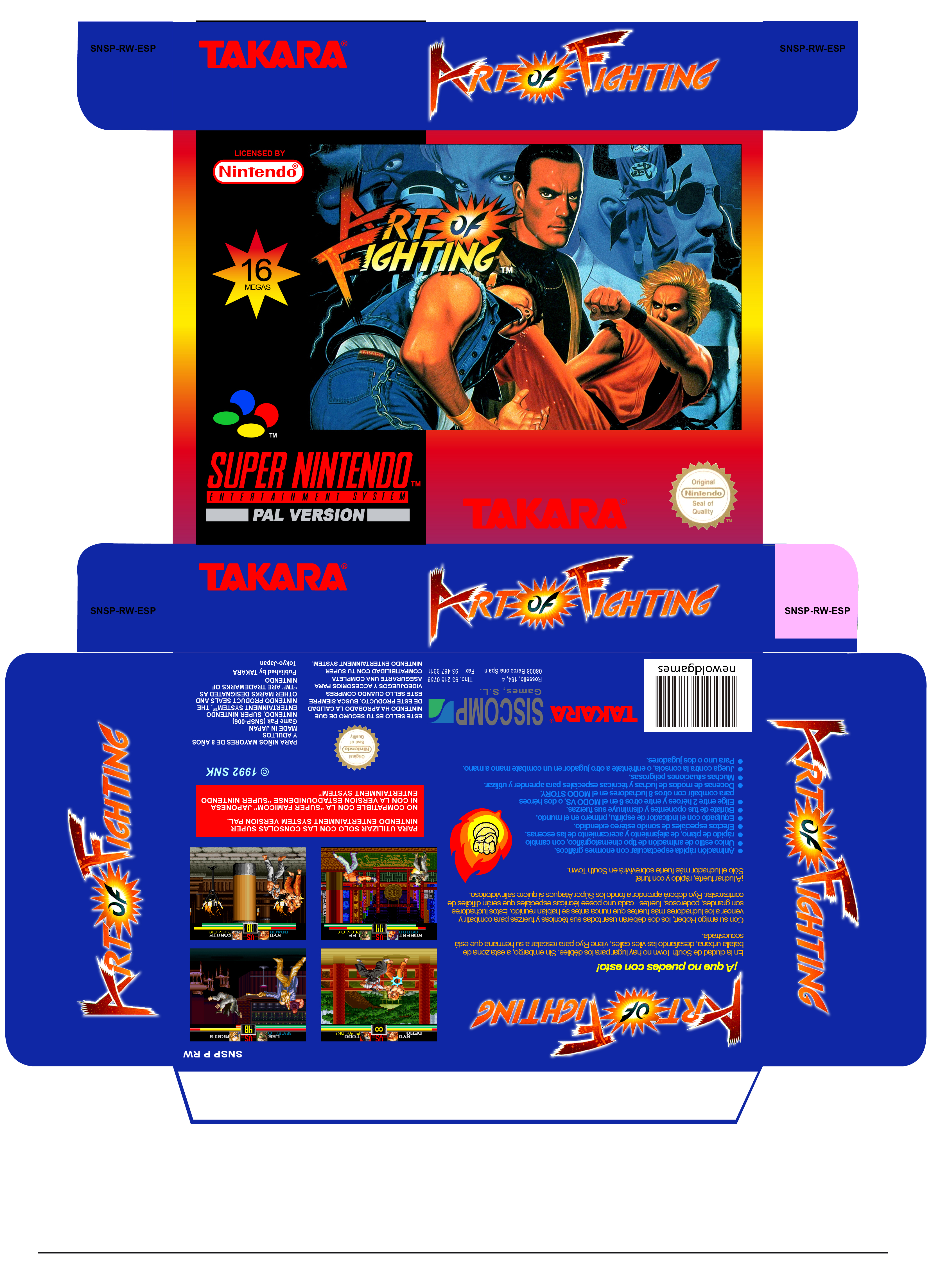 ART OF FIGHTING PAL ESP SNES CAJA BOX