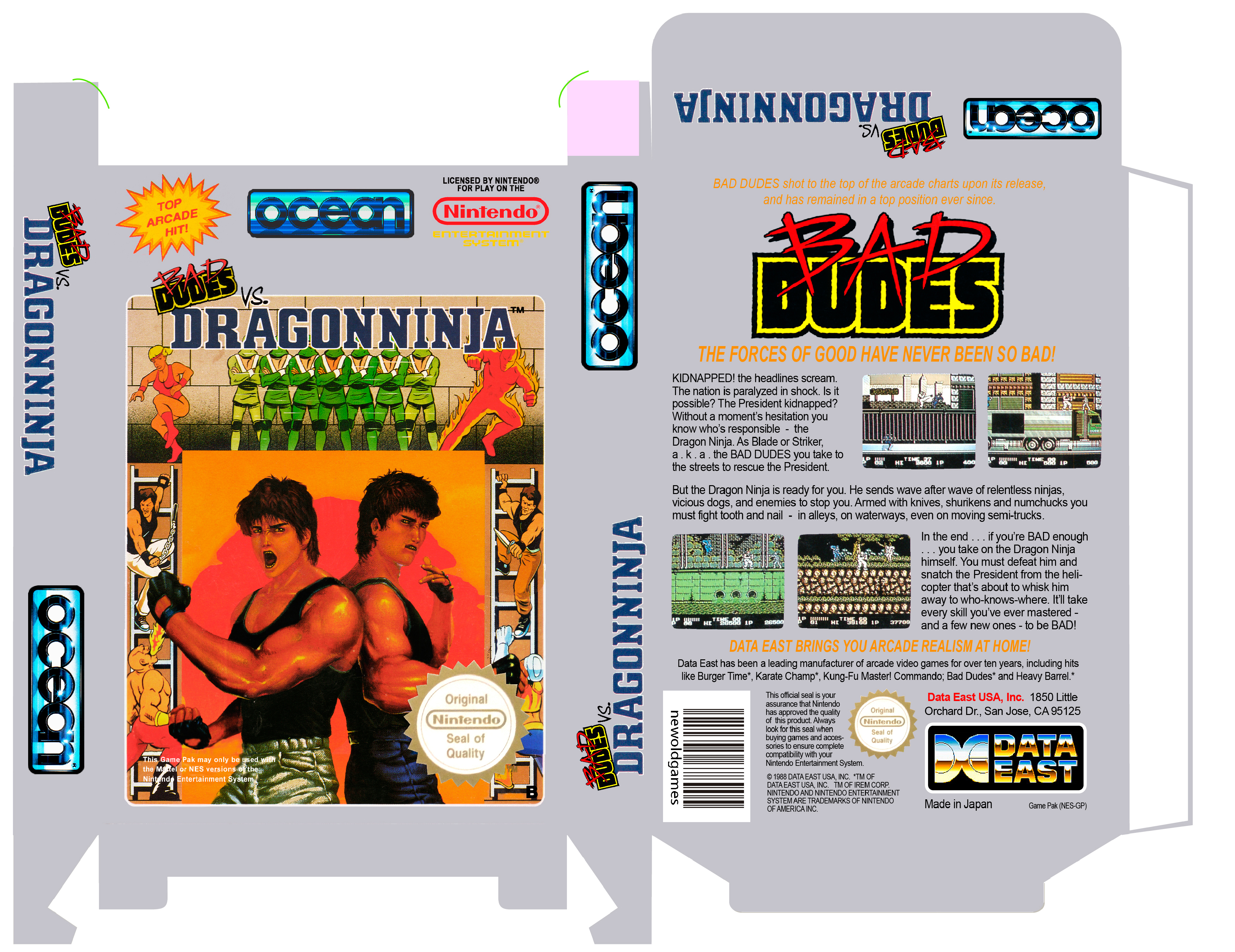 BAD DUDES DRAGON NINJA NES PAL ESP