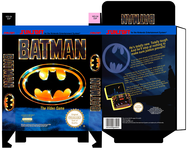 BATMAN PAL ESP CAJA BOX PLANTILLA NES NINTENDO