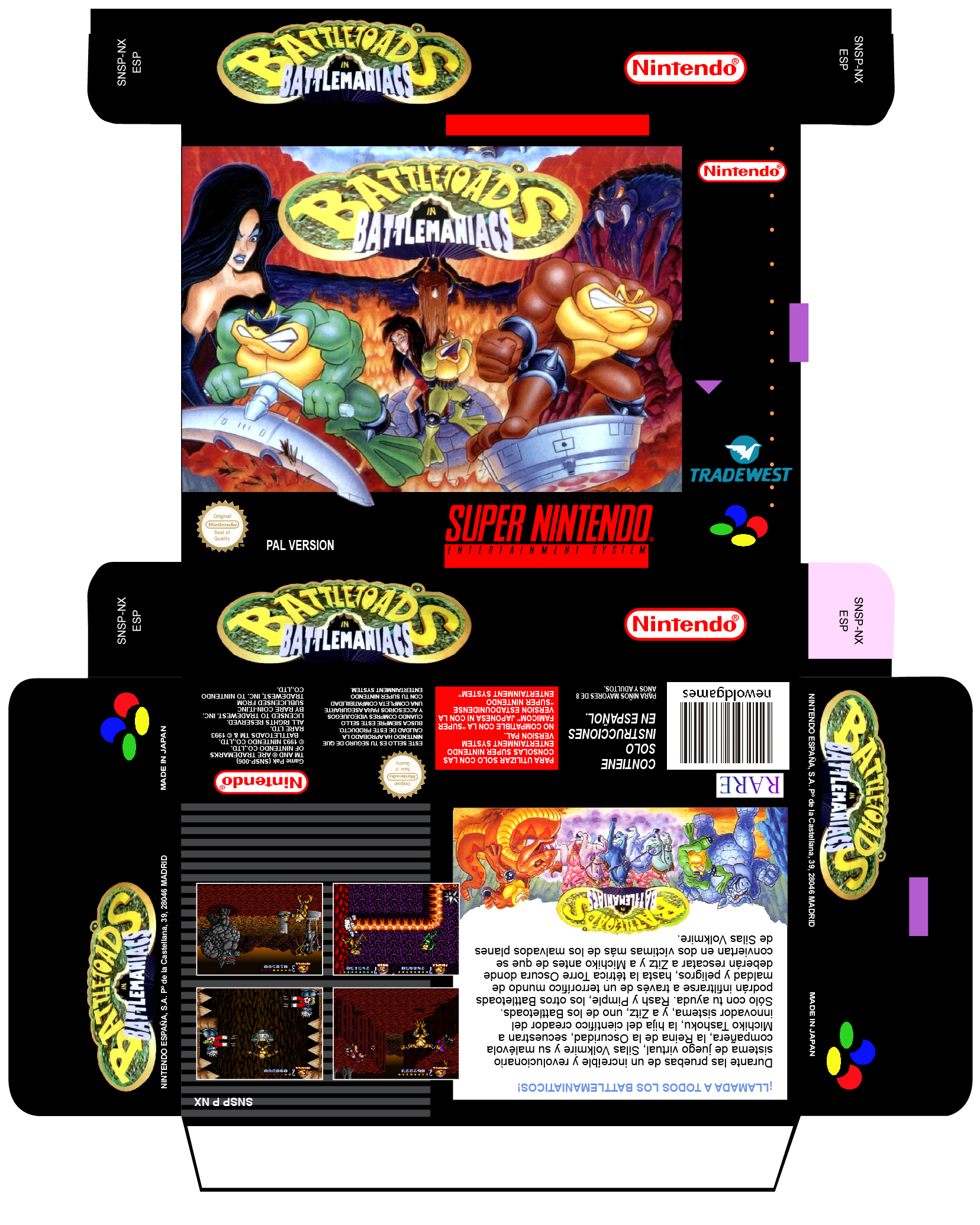BATTLETOADS BATTLEMANIACS SNES