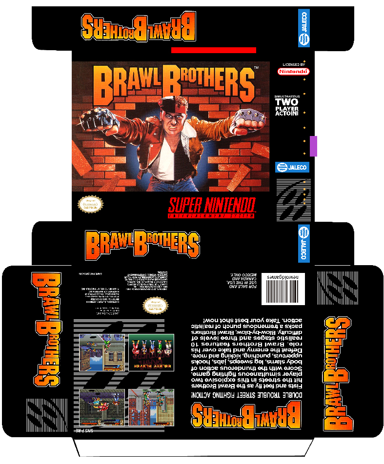 BRAWL BROTHERS CAJA BOX PLANTILLA SNES