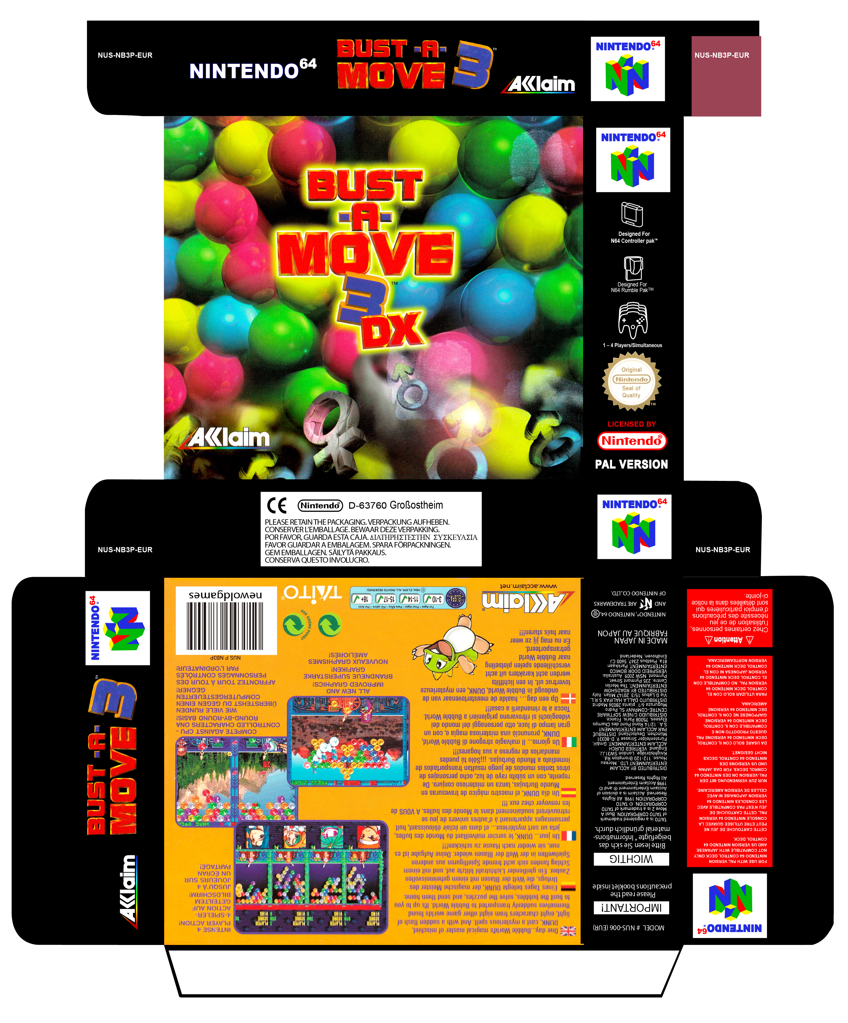 BUST A MOVE 3 N64 CAJA BOX