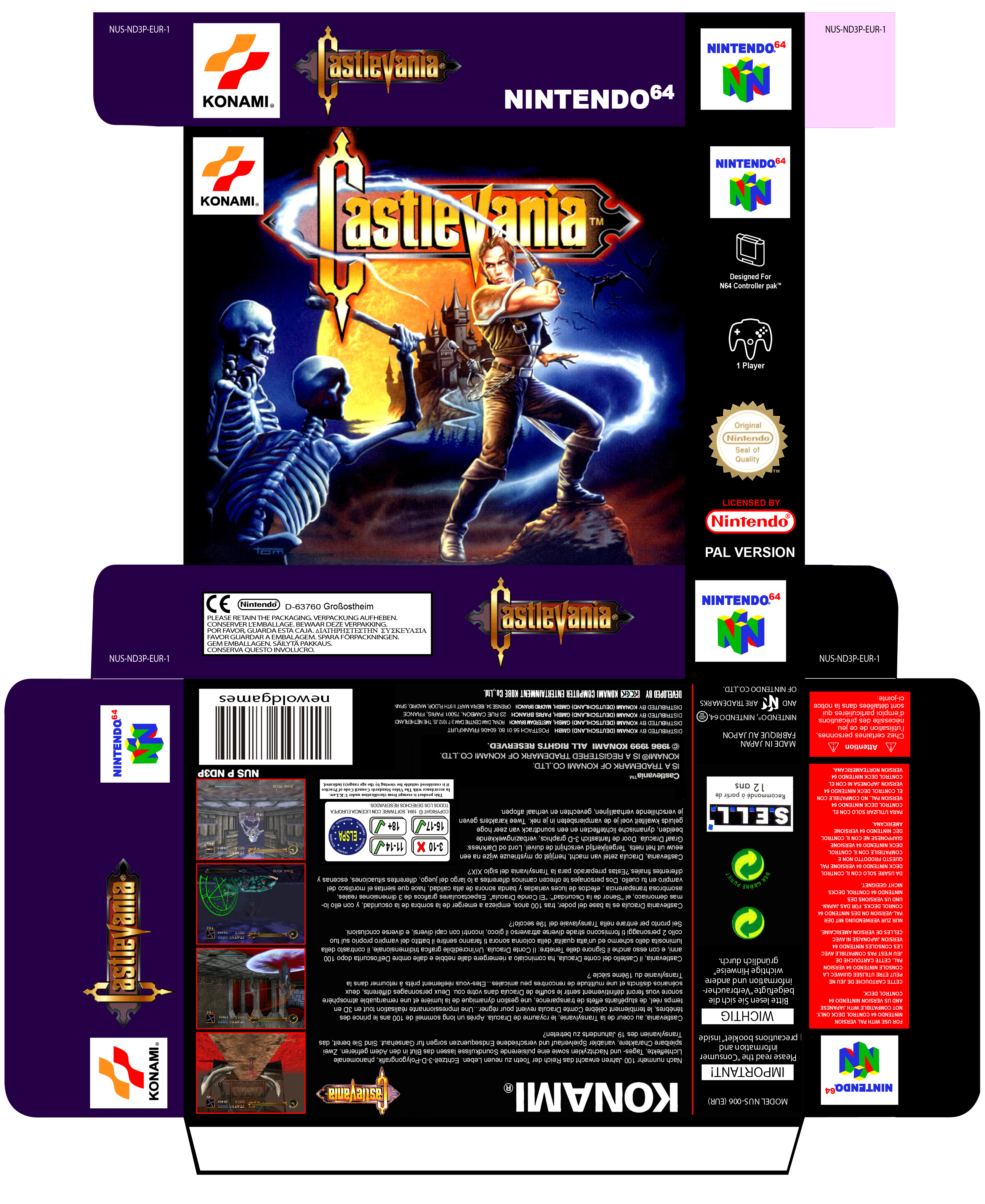 CASTLEVANIA 64 N64 CAJA BOX