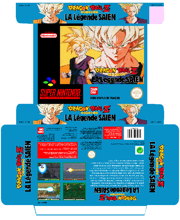PLANTILLA CAJA DRAGON BALL BUTODEN 2 BOX RETRO REPRO NINTENDO SUPER