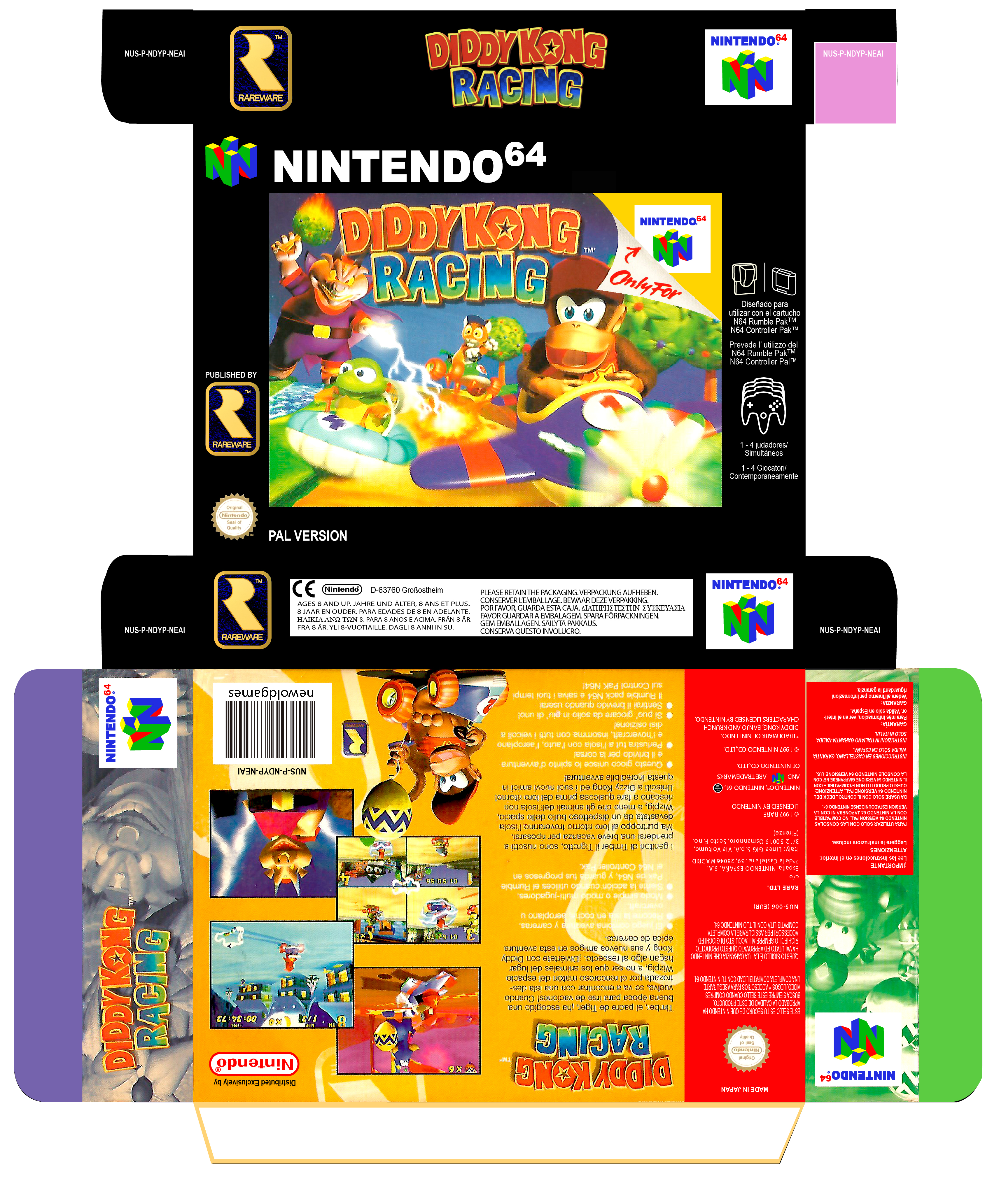 DIDDY KONG NINTENDO 64 CAJA BOX