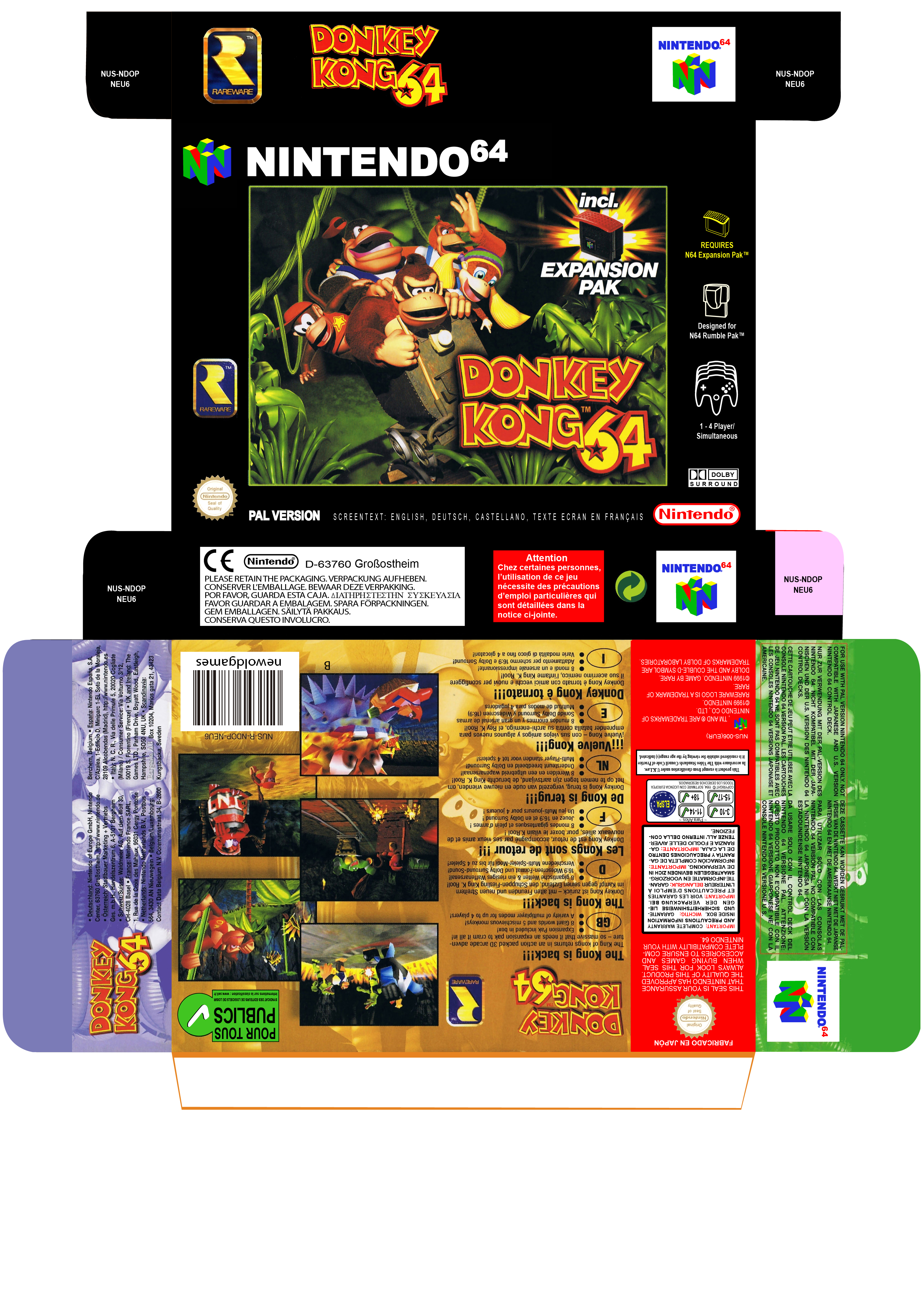 DONKEY KONG 64 NINTENDO CAJA BOX