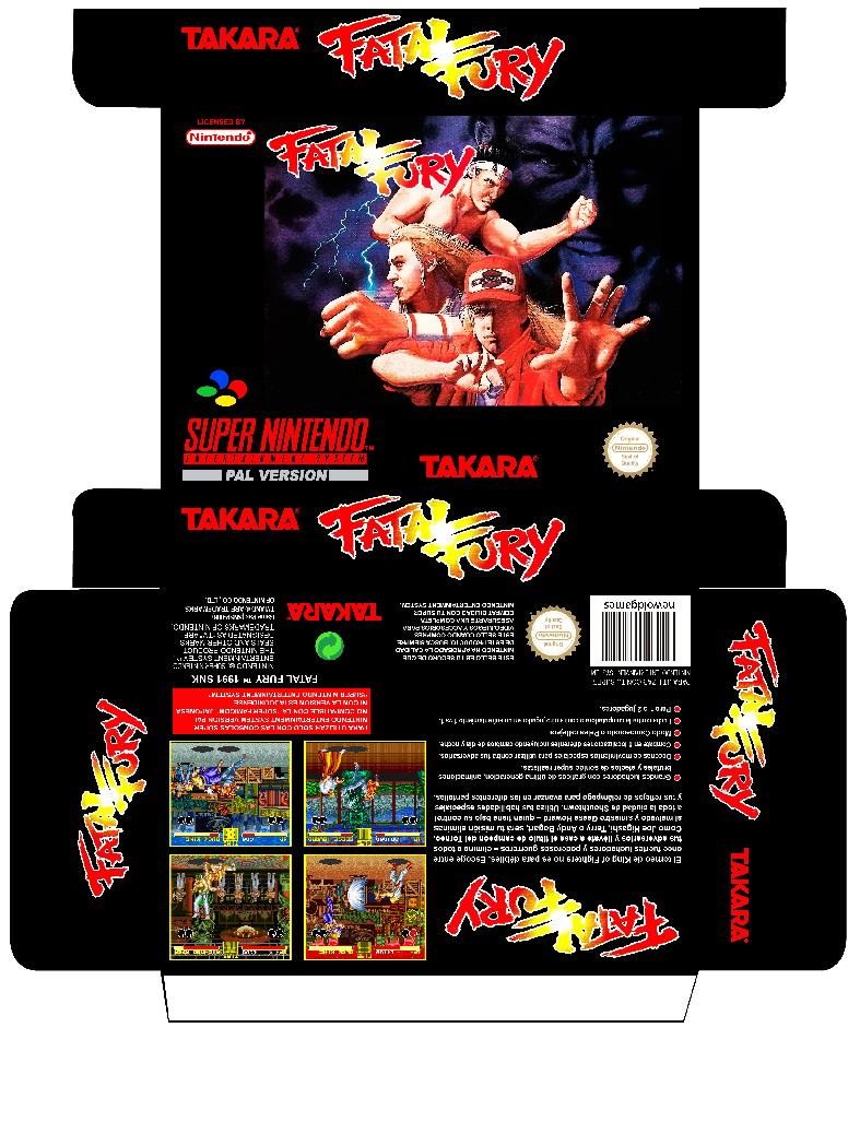 FATAL FURY PAL ESPAÑA SNES SUPER NINTENDO CAJA RETRO