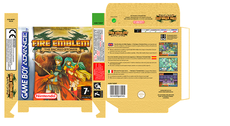FIRE EMBLEM 2 CAJA BOX RETRO REPRO GAME BOY ADVANCE SACRED STONES