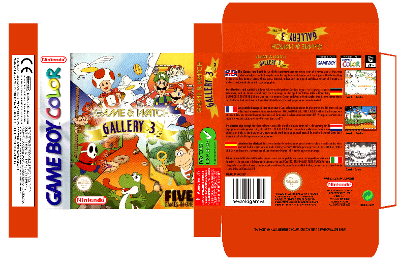 GAME & WATCH GALLERY 3 CAJA BOX PLANTILLA PAL EUR ESP
