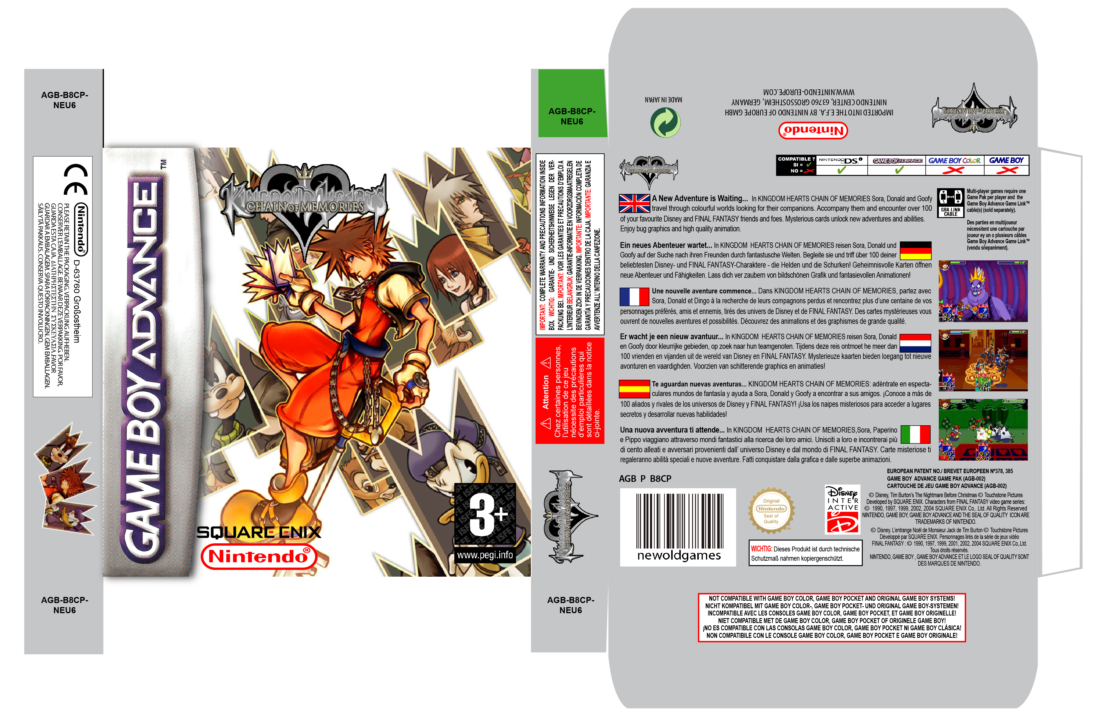 KINGDOM HEARTS GAME BOY ADVANCE CAJA BOX