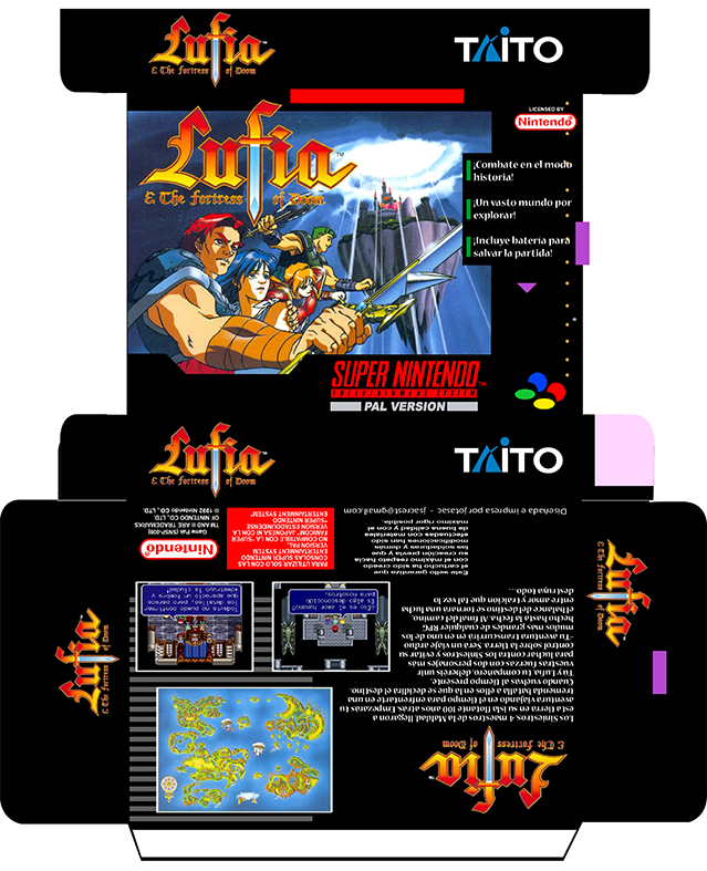 LUFIA CUSTOM SNES BOX CAJA PORTRAID PAL ESPAÑA