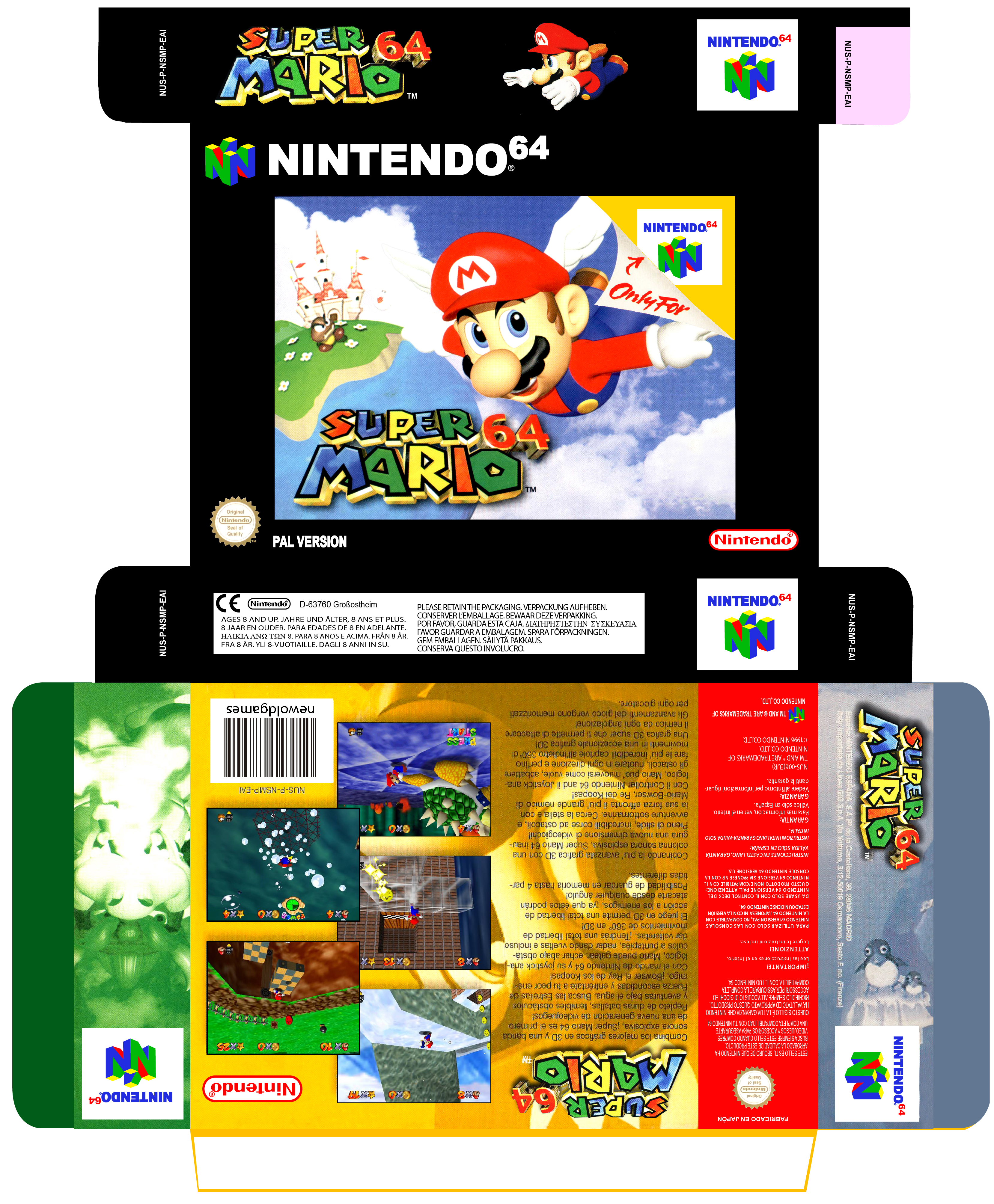 MARIO 64 PAL EUR ESP N64 CAJA BOX