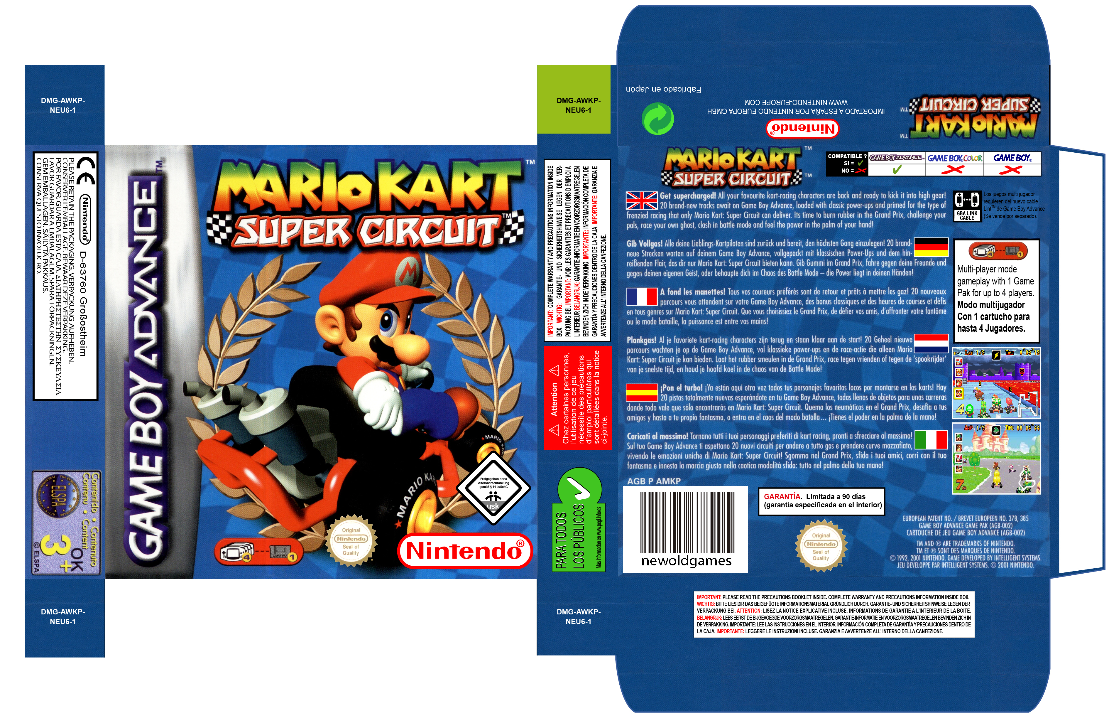 MARIO KART GAME BOY ADVANCE CAJA BOX
