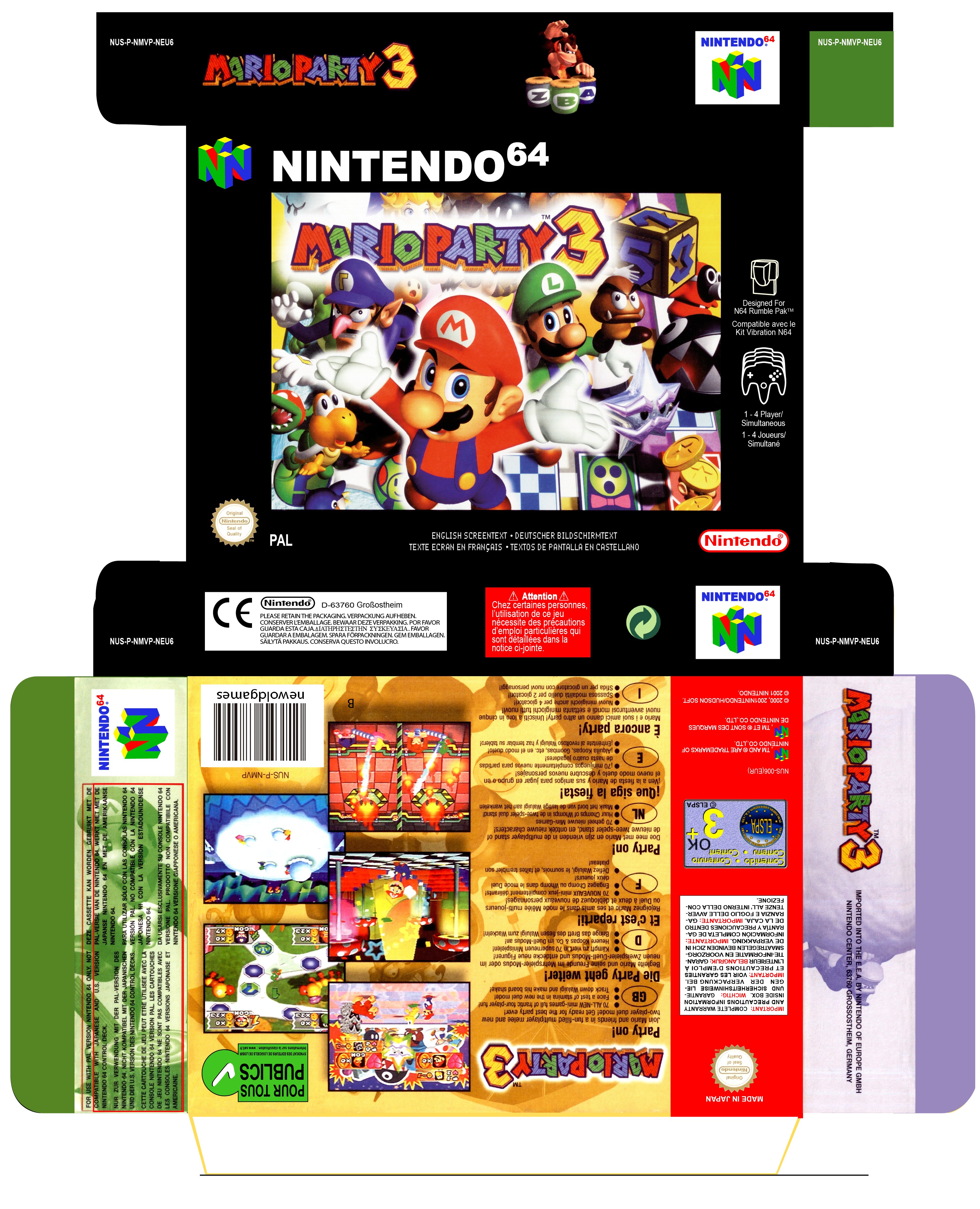 MARIO PARTY 3 N64 CAJA BOX