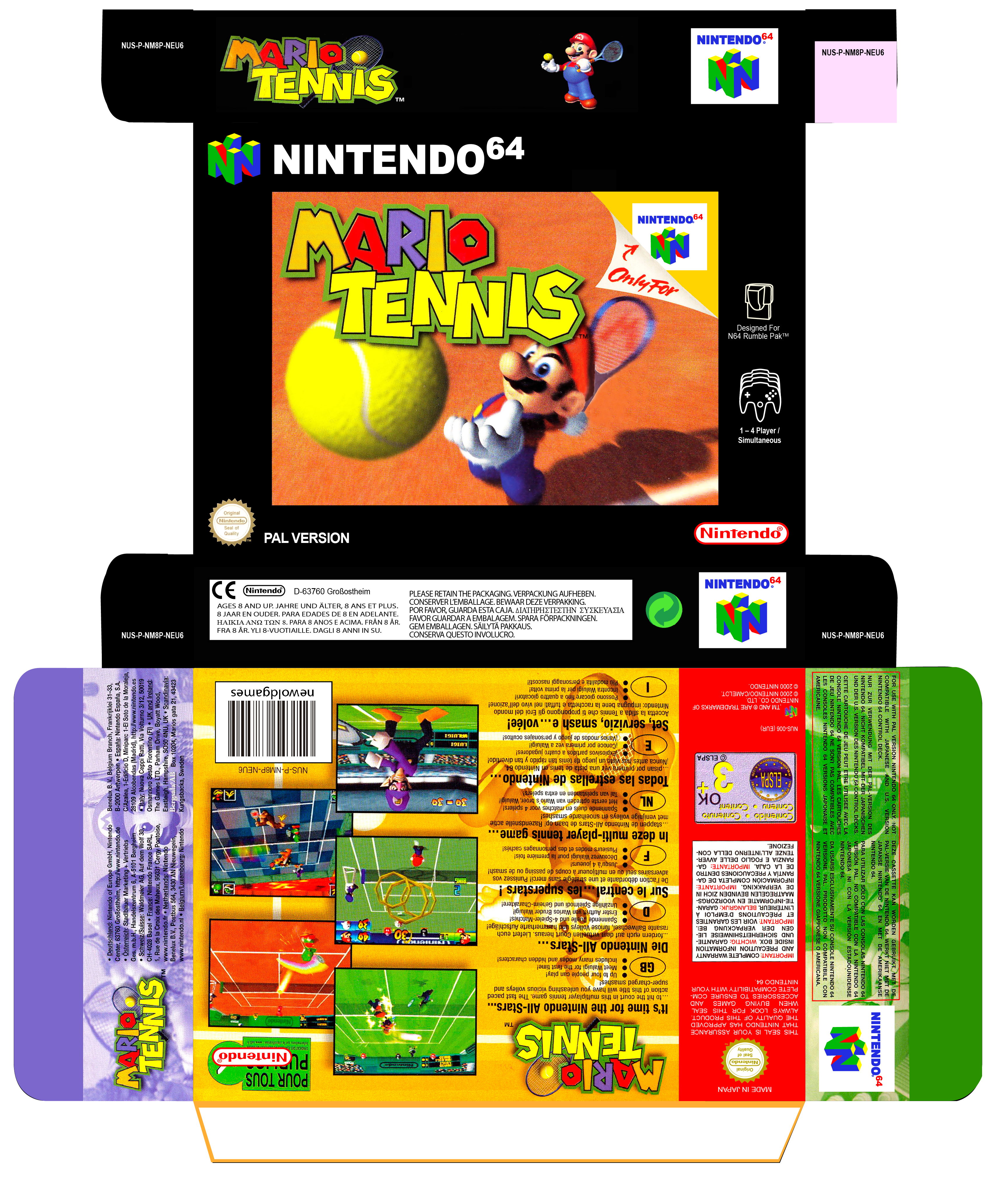 MARIO TENNIS N64 CAJA BOX