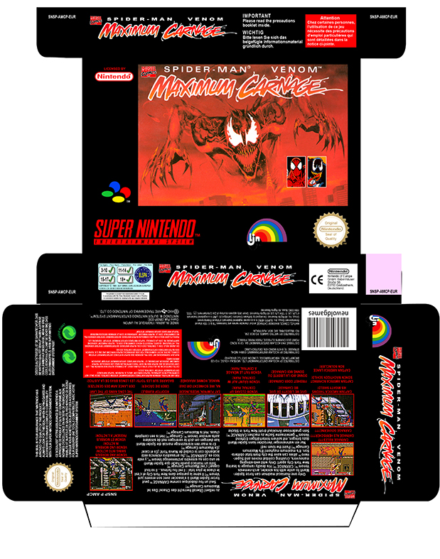 MAXIMUM CARNAGE CAJA BOX PORTRAIT PAL EUROPA ESPAÑA