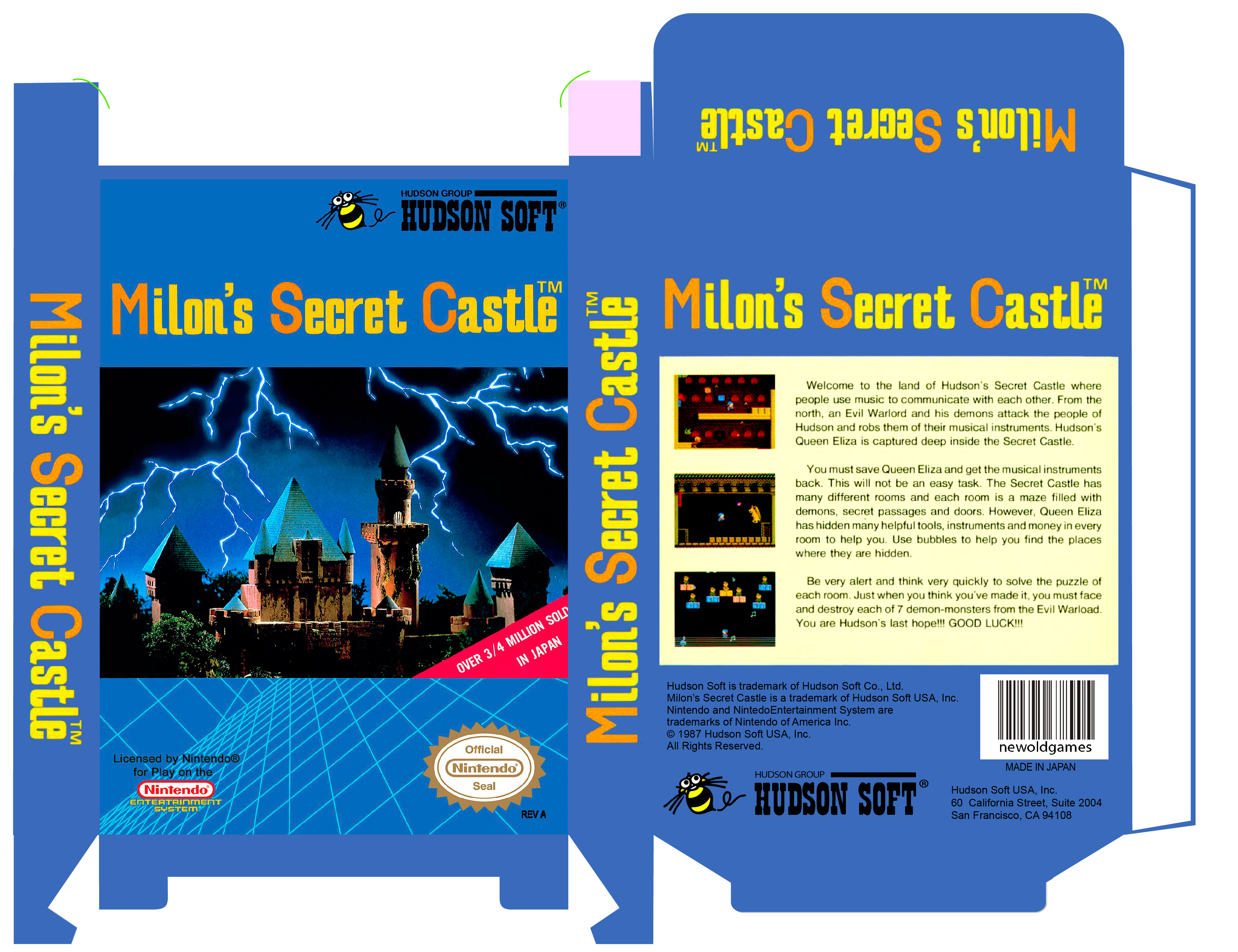 MILON'S SECRET CASTLE NTSC NES NINTENDO