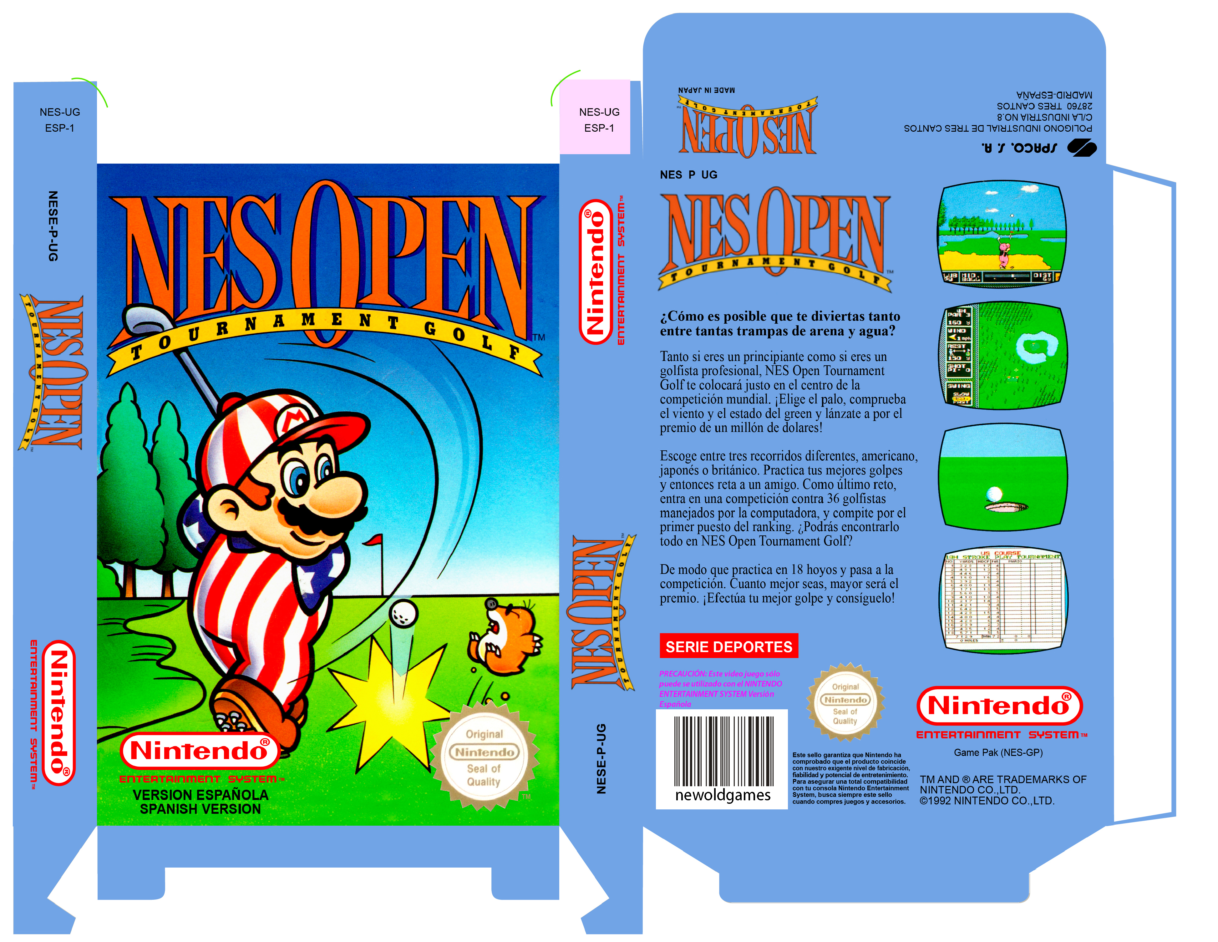 nes open golf nintendo mario