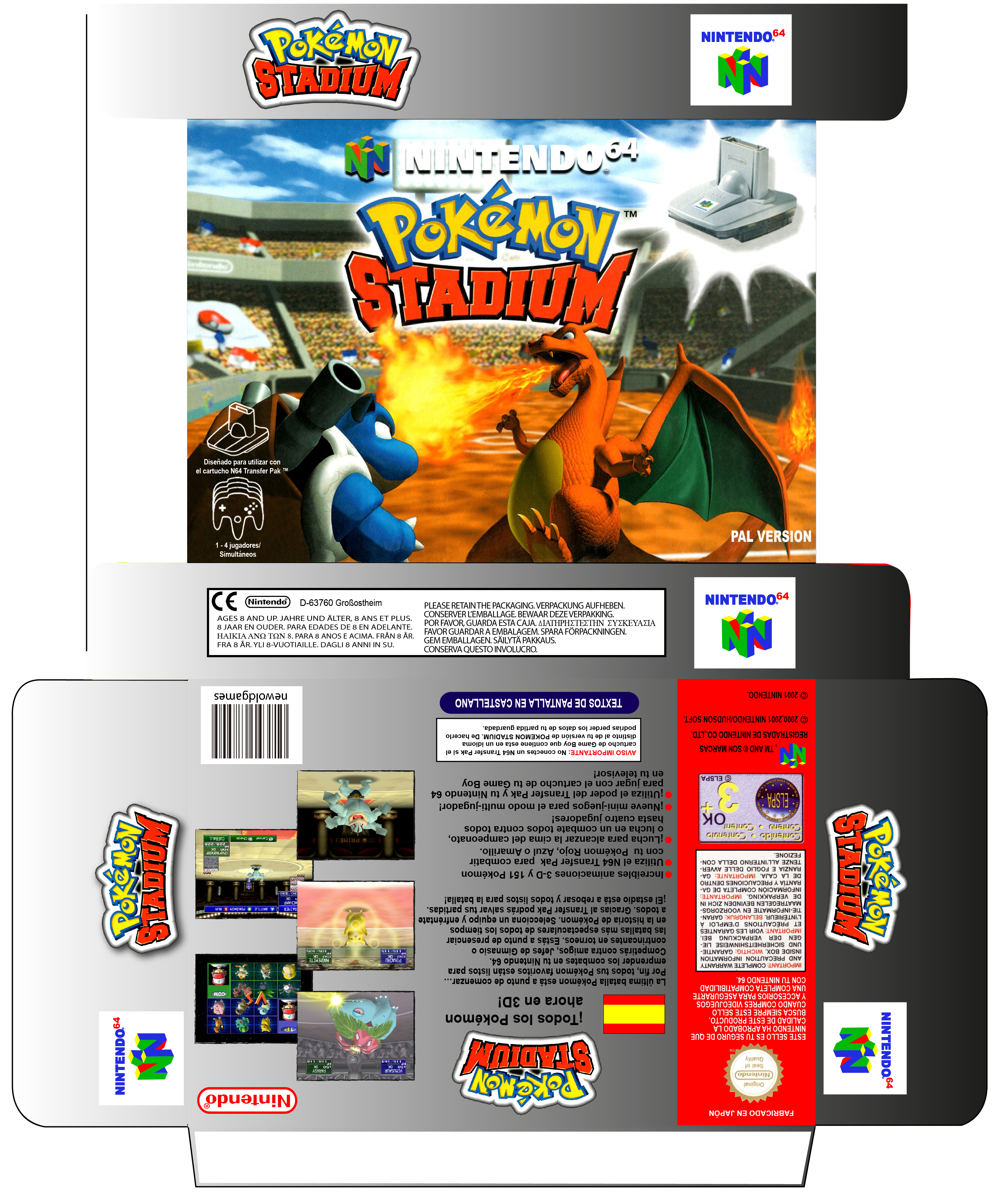 POKEMON STADIUM N64 PAL ESP CAJA BOX