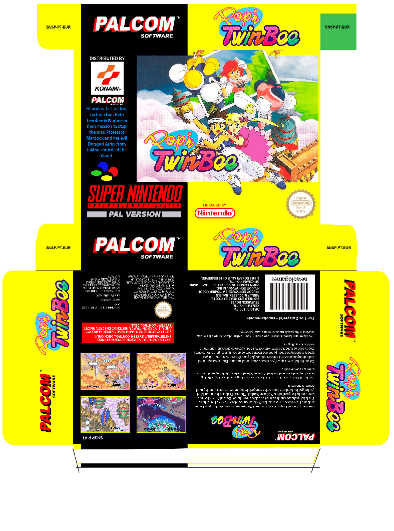 POP'N TWINBEE CAJA BOX SNES