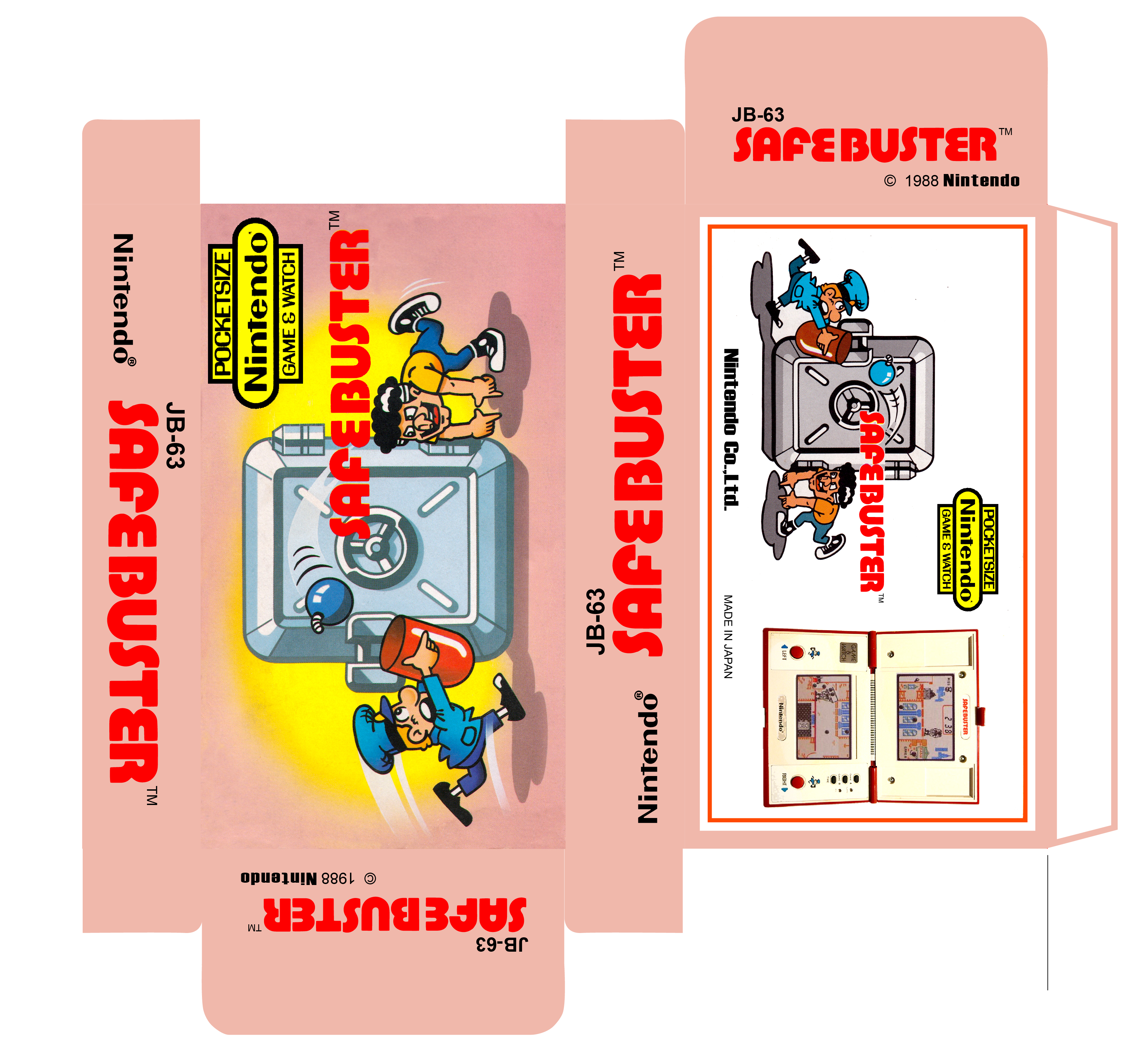 SAFEBUSTER JB-63 MULTISCREEN PAL CAJA BOX GAME WATCH