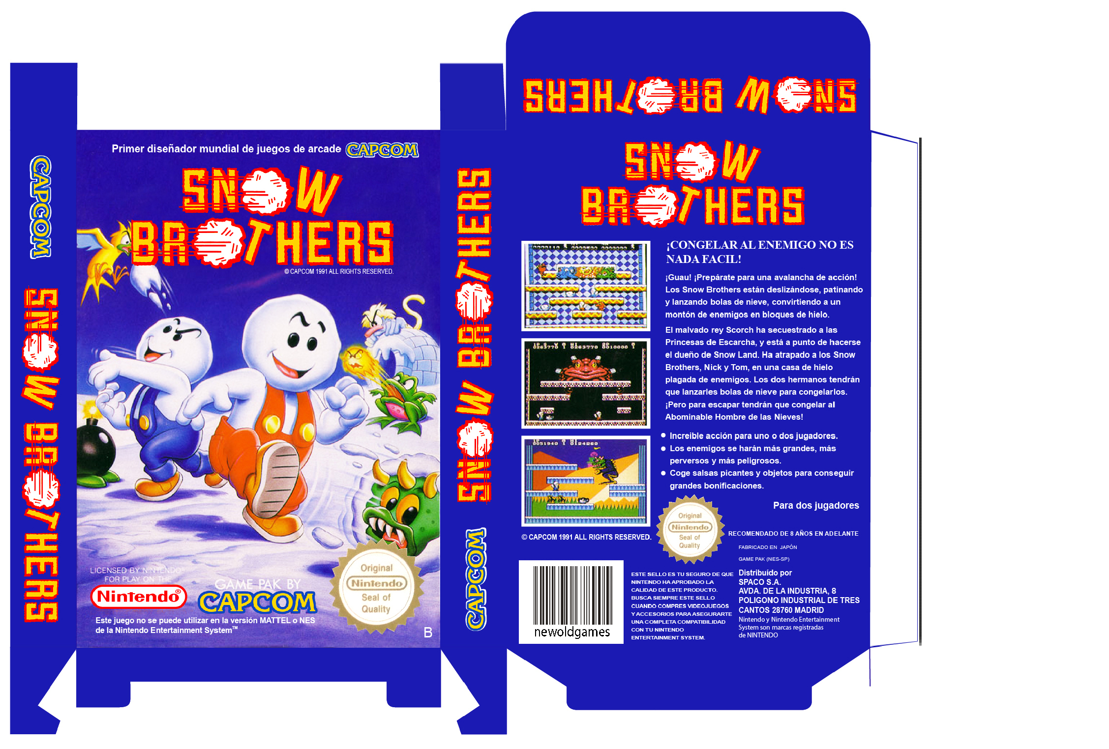 SNOW BROTHERS NES PAL ESPAÑA