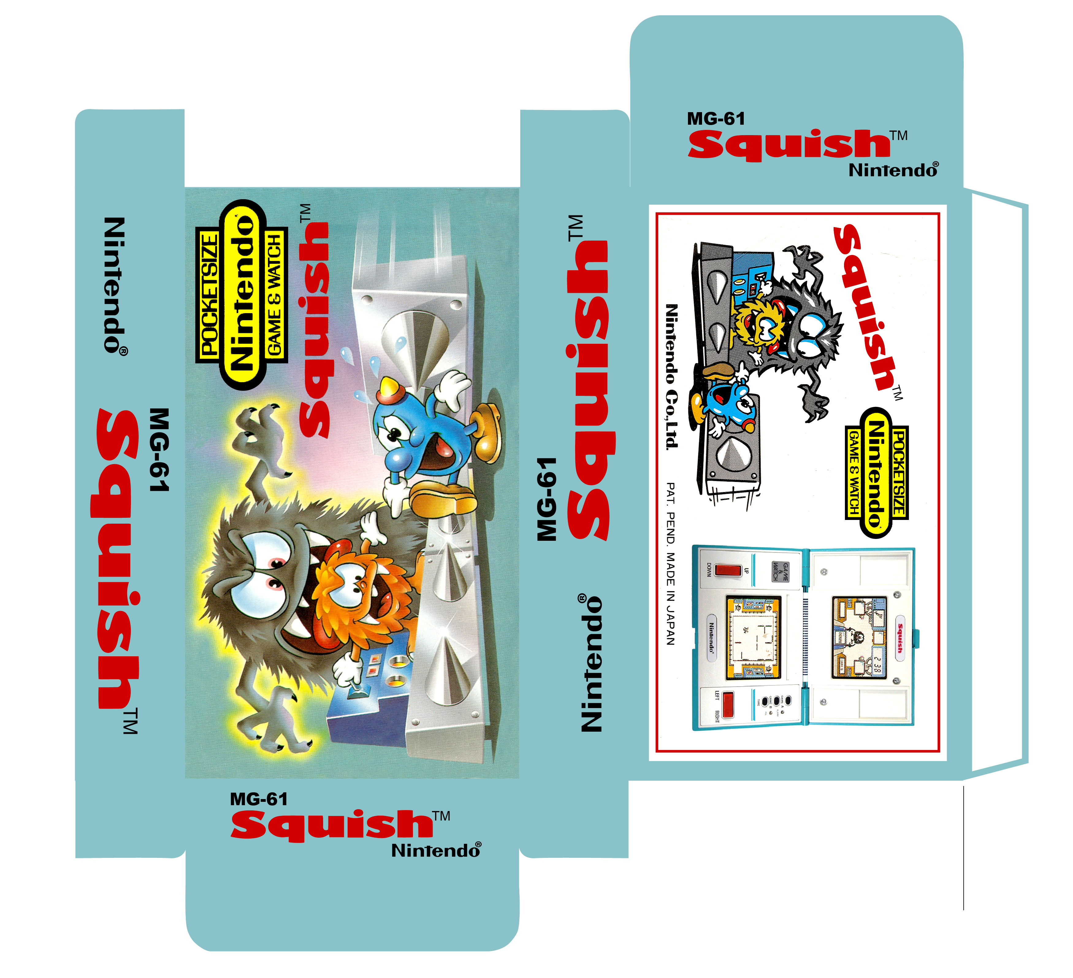 SQUISHH MG-61 MULTISCREEN PAL CAJA BOX GAME WATCH