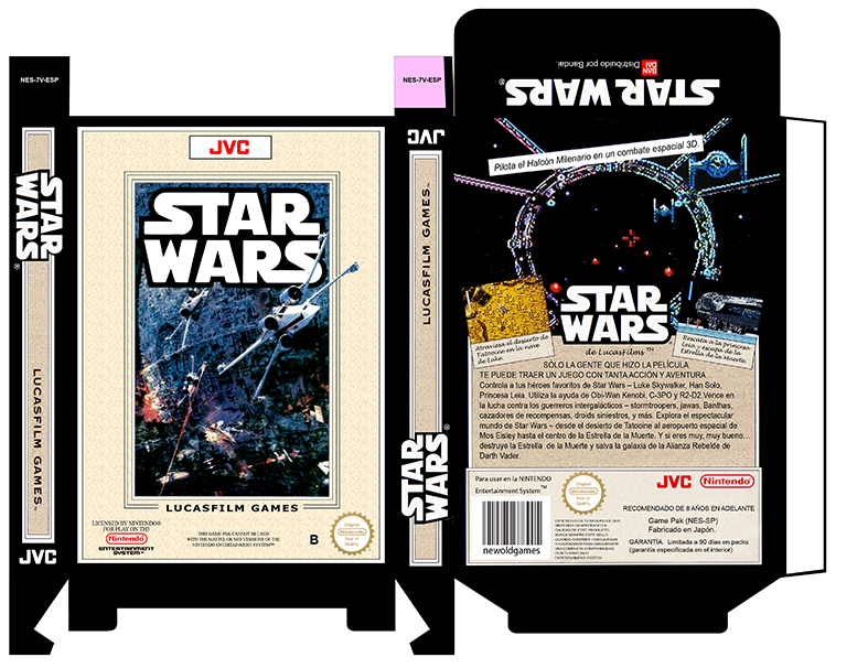 STAR WARS CAJA BOX PLANTILLA NES RETRO