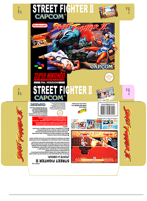 STREET FIGHTER 2 PAL ESPAÑA CAJA BOX PORTRAIT