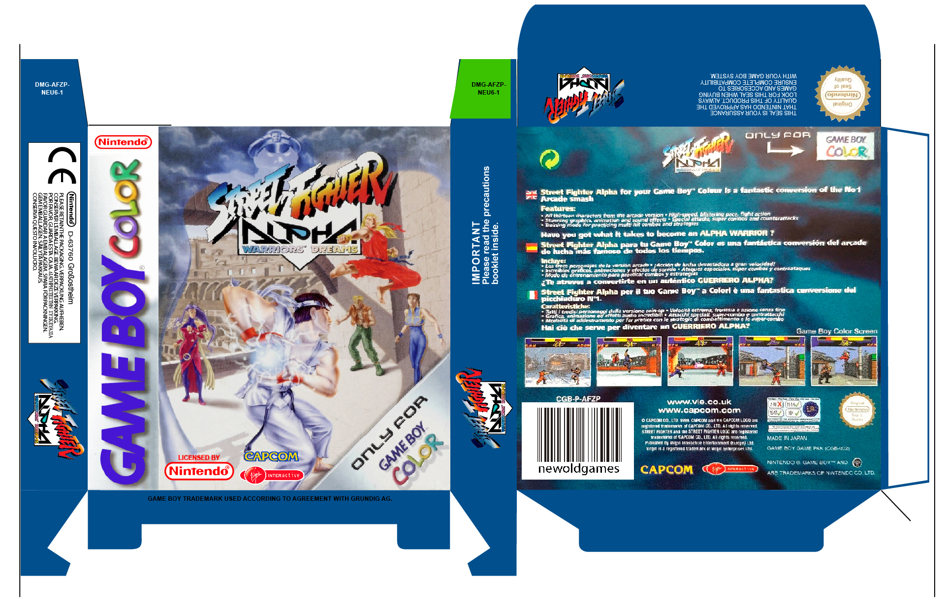 STREET FIGHTER ALPHA GAME BOY COLOR CAJA BOX