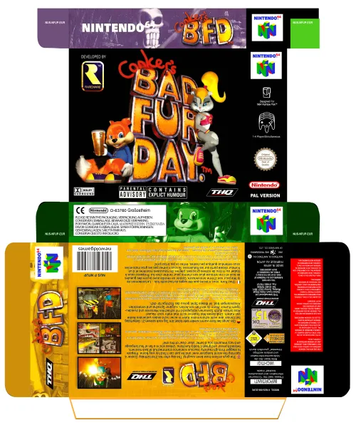 Conker Bad Fur Day N64 PAL EUR ESP