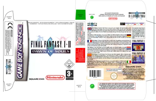 FINAL FANTASY 1 y 2 DAWN OF SOULS A3 maquetada