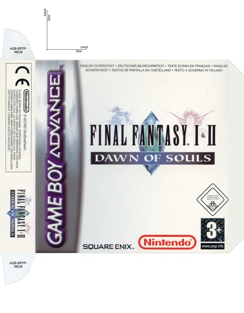 FINAL FANTASY 1&2 PAL EUR ESP A4 escaneos