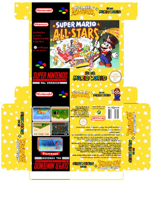 SUPER MARIO ALL STARS + SUPER MARIO WORLD CUSTOM 