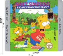 BART SIMPSONS ESCAPE PAL UKV escaneo