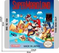 SUPER MARIO LAND sticker USA escaneo