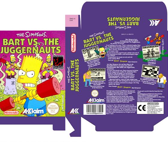 BART VS JUGGERNAUT PAL EUR NO ESP CAJA BOX PORTRAIT RETRO REPRO