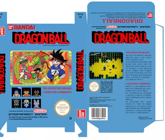 DRAGON BALL CAJA BOX PORTRAIT NES 8 BIT REPRO RETRO CUSTOM BOX FRA ENG ESP