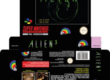 ALIEN 3 CAJA BOX PORTRAIT SNES SUPER NINTENDO RETRO REPRO NEWOLDGAMES