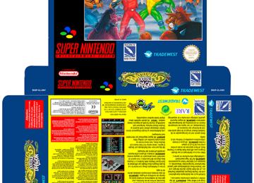 BATTLETOADS & DOUBLE DRAGON  caja box portrait repro retro inlay snes pal eur esp super nintendo