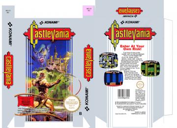 CASTLEVANIA NES NINTENDO CAJA BOX PORTRAIT RETRO REPRO ESPAÑA PAL OFICIAL NINTENDO