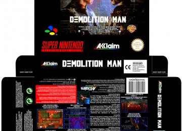 DEMOLITION MAN SNES PAL EUR ESP CAJA BOX RETRO PORTRAIT REPRO NINTENDO SUPER SNES