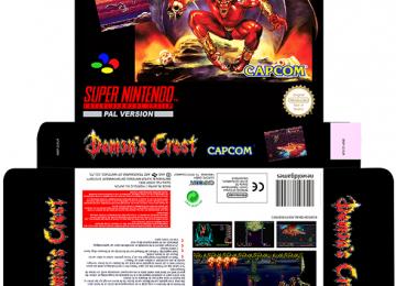 demon's crest caja box portrait super nintendo snes repro retro nintendo pal 