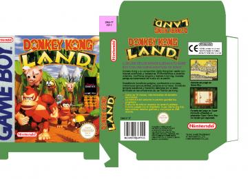 DONKEY KONG LAND PAL ESP CAJA BOX PLANTILLA GB RETRO