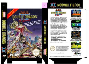 DOUBLE DRAGON 2 PAL ESPAÑA ESP CAJA BOX PORTRAIT RETRO REPRO