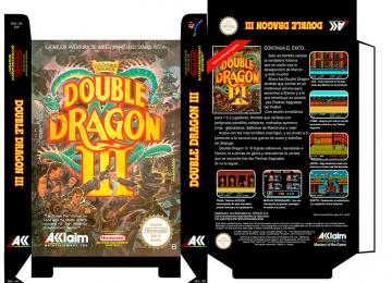 DOUBLE DRAGON 3 CAJA BOX PLANTILLA RETRO NES 