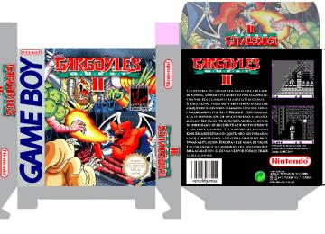 GARGOYLE'S QUEST II CUSTOM ESP game boy caja box plantilla retro