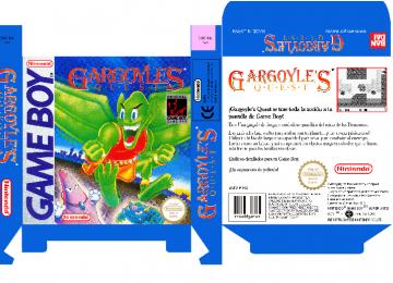 GARGOYLE'S QUEST PAL ESP CAJA BOX PLANTILLA GAME BOY RETRO